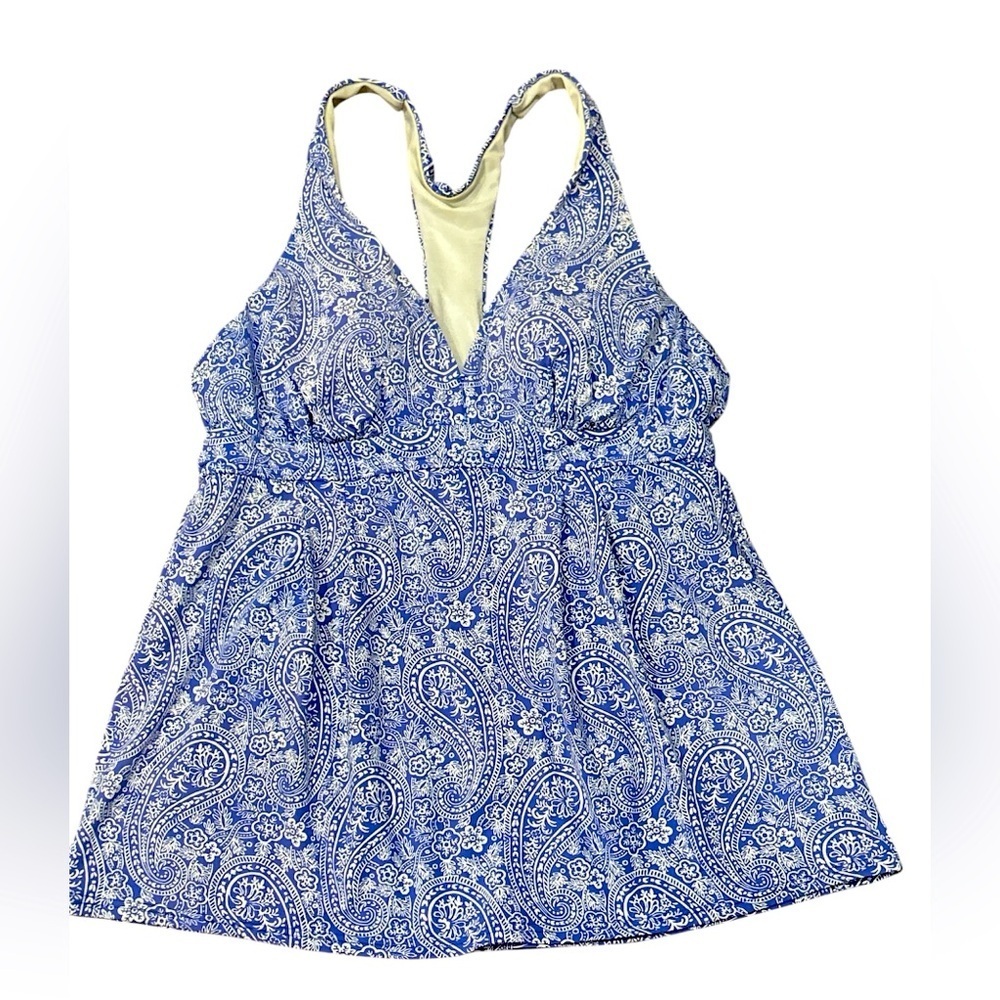 Lands' End Floral Blue Tankini